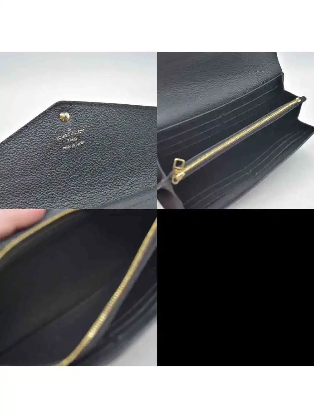 2016 Louis Vuitton Empreinte Sarah Wallet NM Black CA2116
